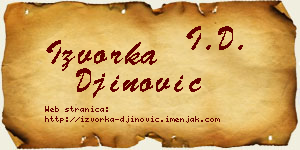 Izvorka Đinović vizit kartica